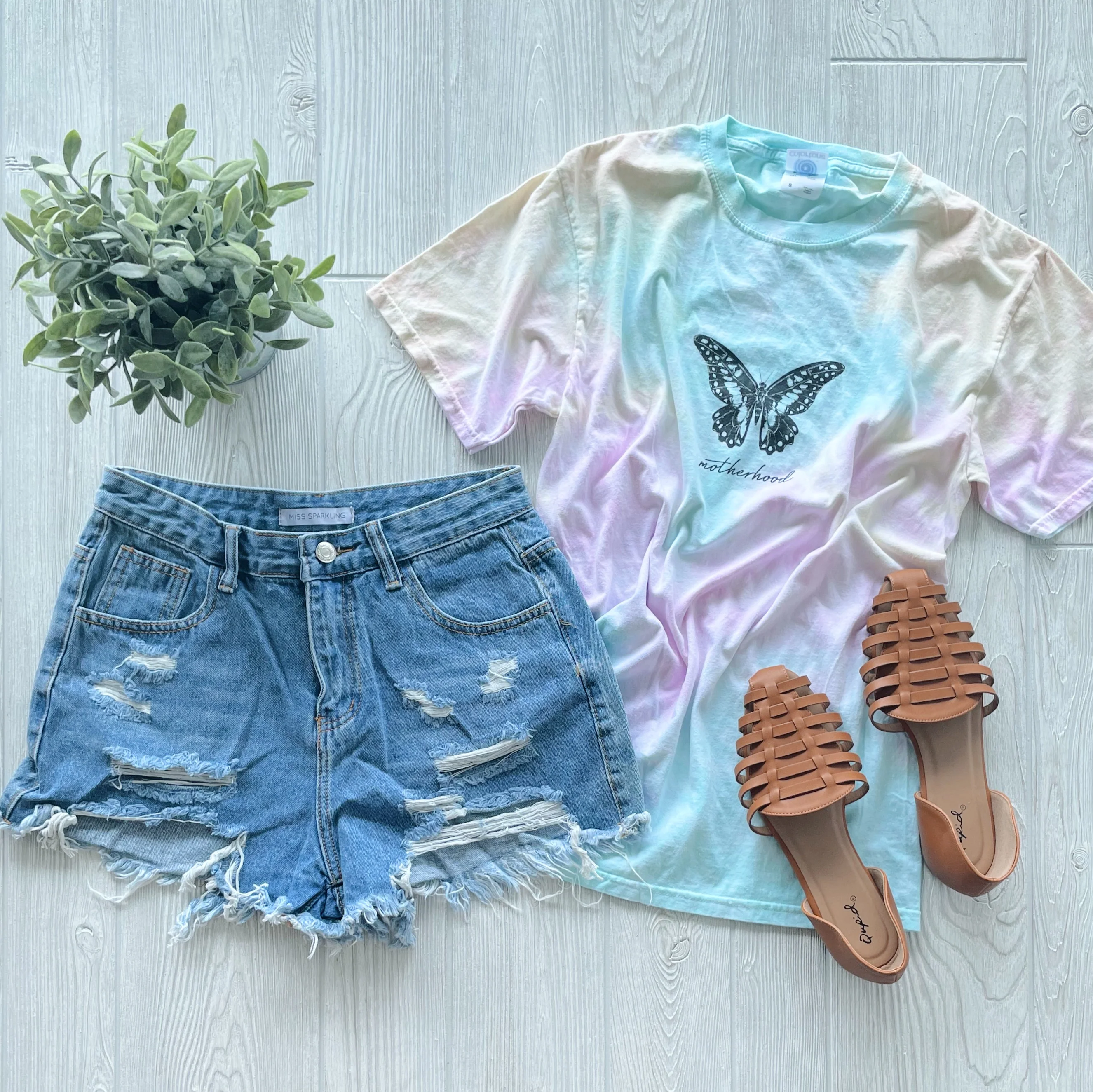 Butterfly • Pastel Tie Dye Tee - Image 2