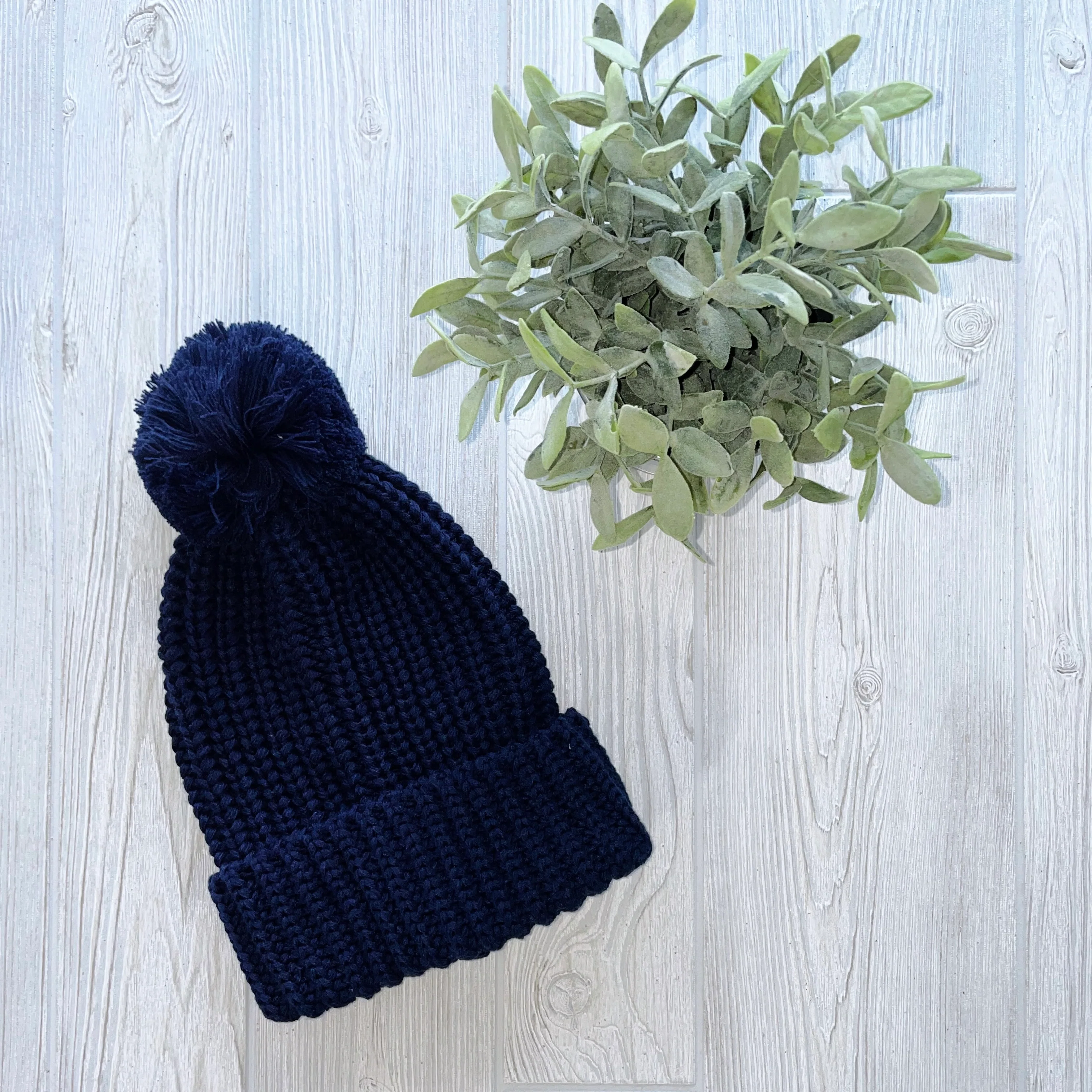 Chunky Ribbed Pom Beanie • More Colors - Image 4