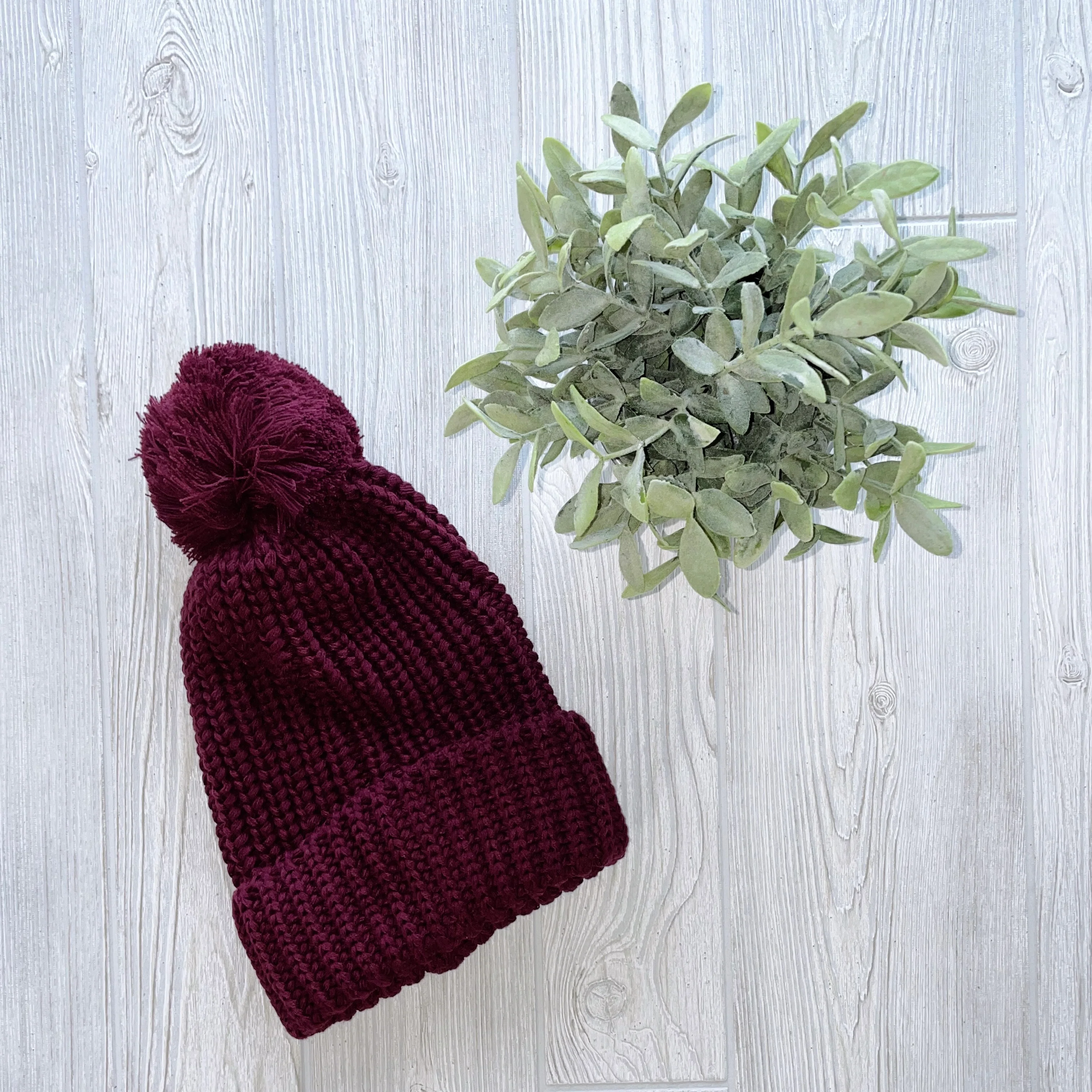 Chunky Ribbed Pom Beanie • More Colors - Image 7