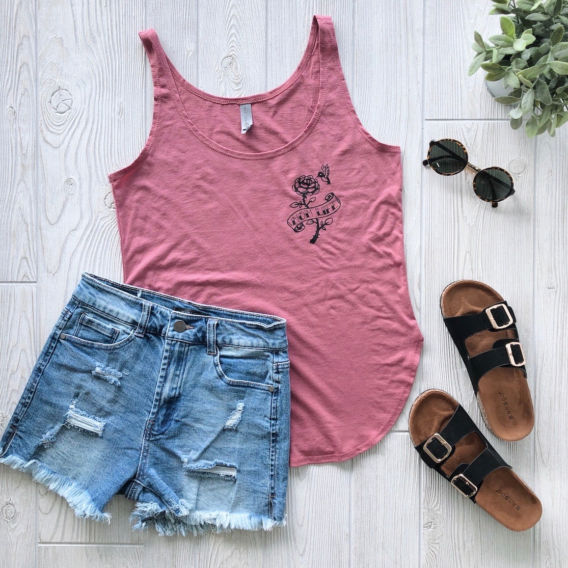 Hummingbird • Dark Mauve Tank - Image 2