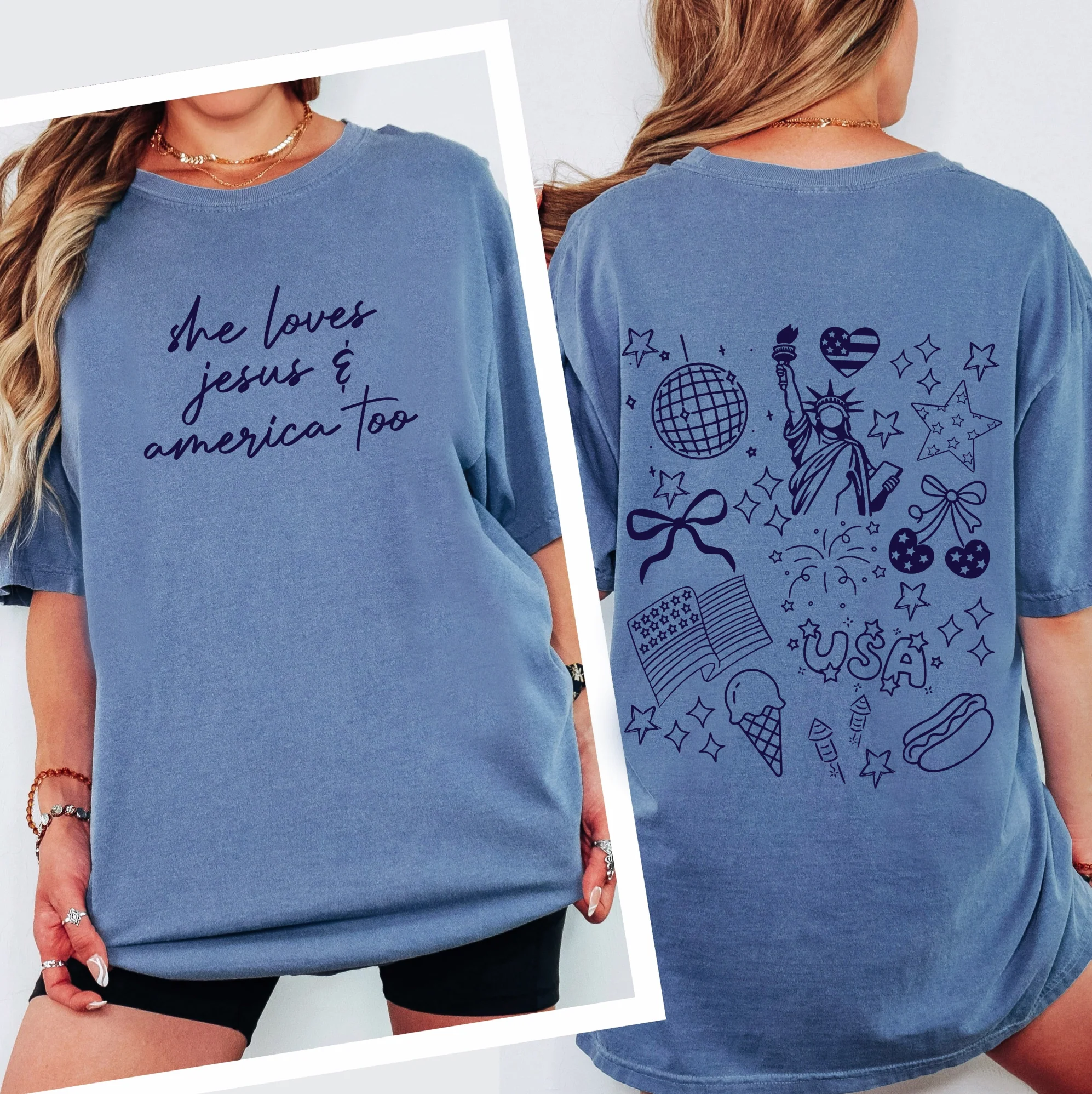 Jesus & America Too • Comfort Colors Tee