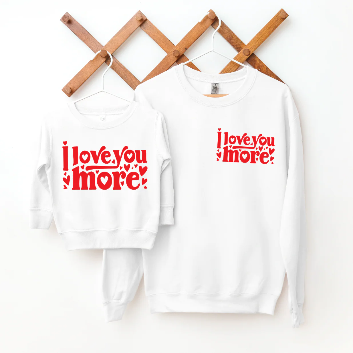 Love You More • Adult White Pullover - Image 2