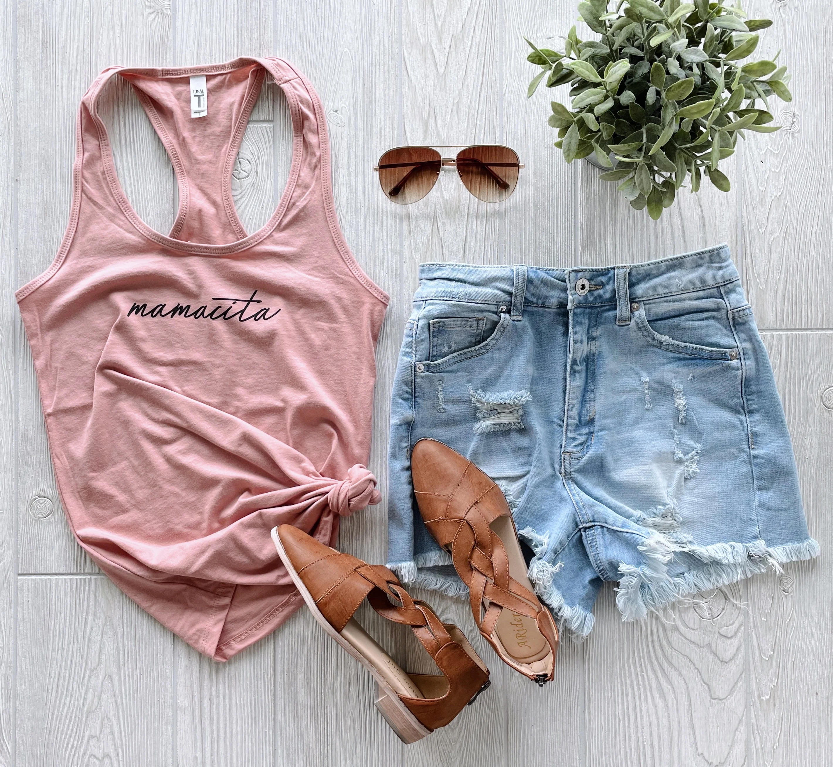 Mamacita • Mauve Racerback - Image 3