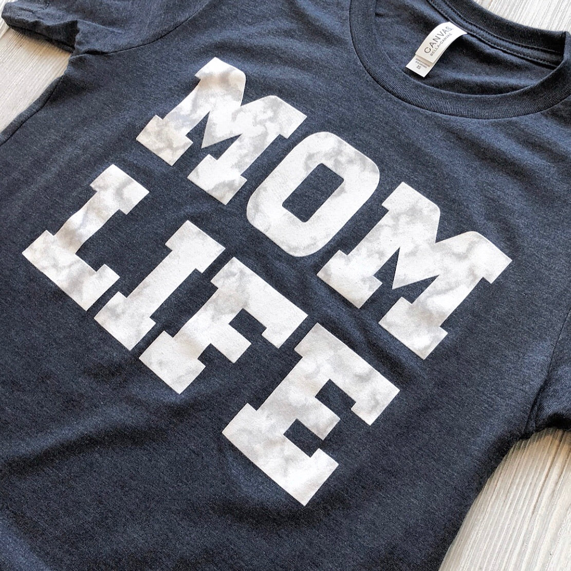 Marble Print • Navy Tee - Image 2