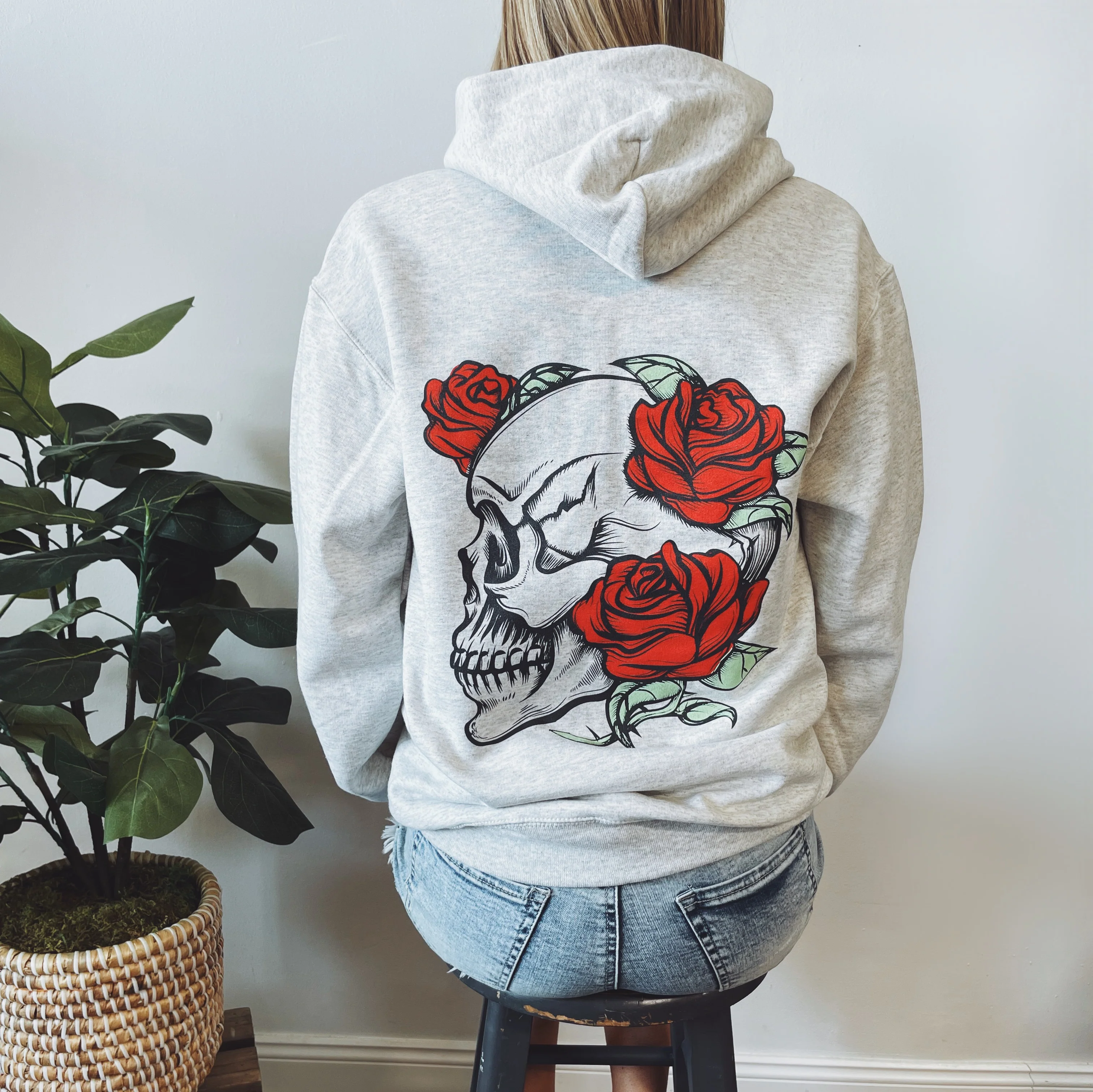 Mother Skull • Oatmeal Hoodie - Image 2