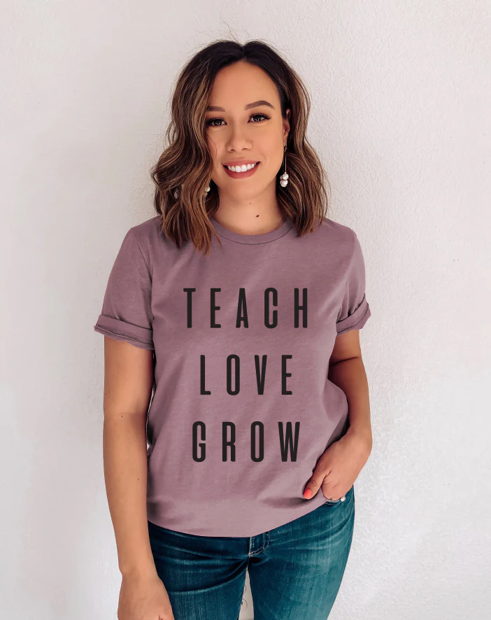 Teach. Love. Grow. • Orchid Tee Shirt - Image 2