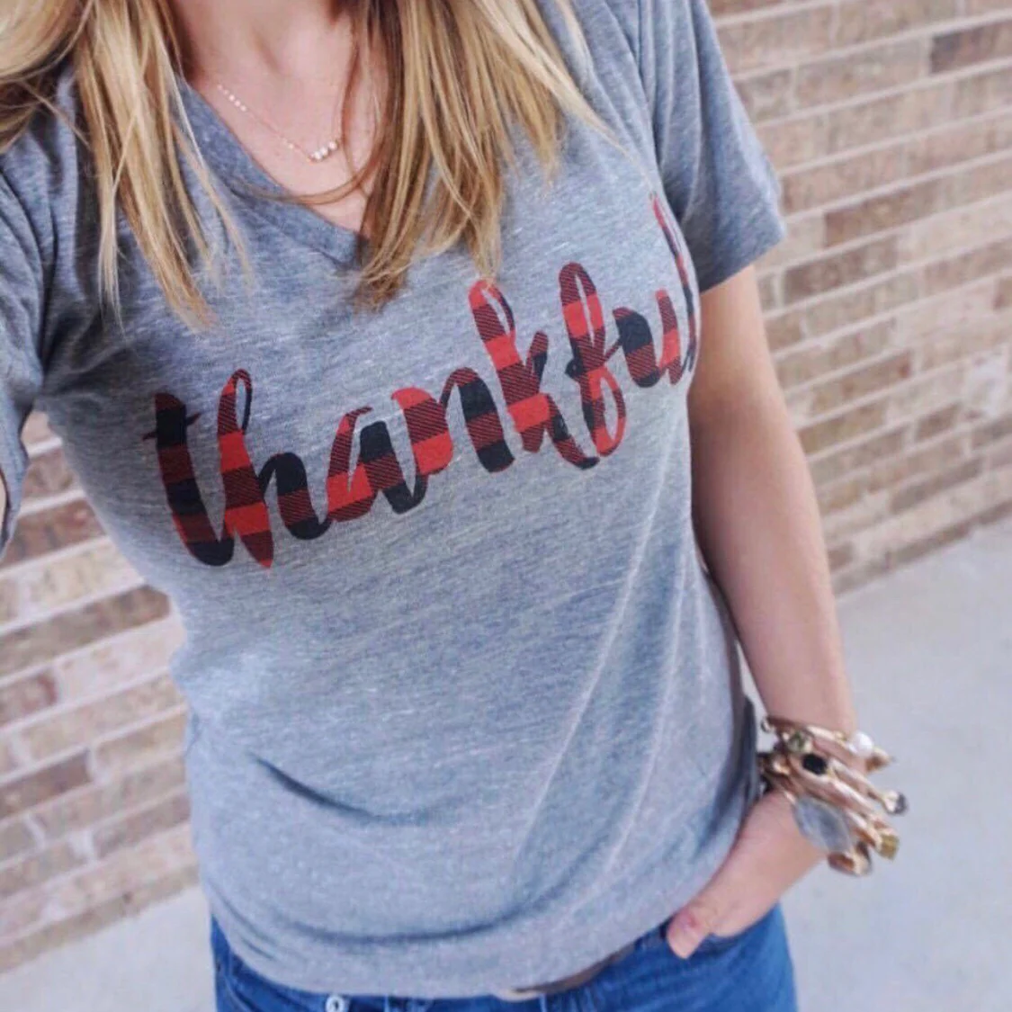 Thankful Plaid • Tee